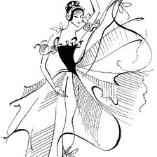 Оригинал схемы вышивки «балерина» (№381919)