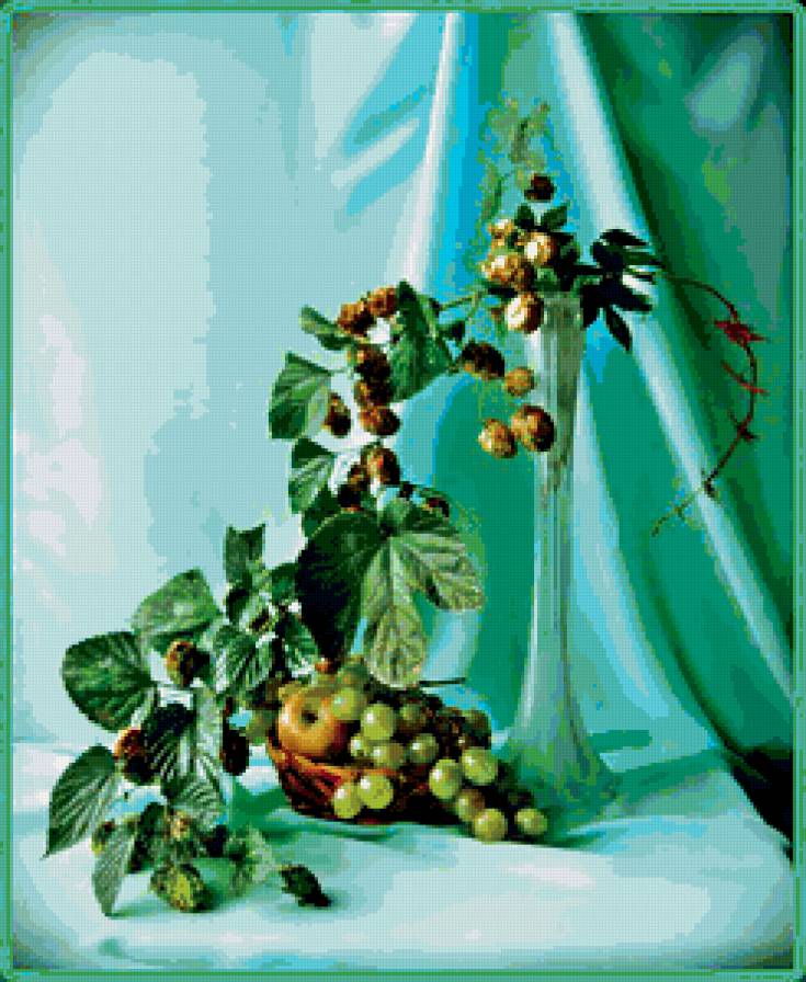 №381960 - фрукты, натюрморт, букет, хмель - предпросмотр