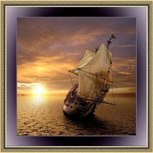 Схема вышивки «парусник»