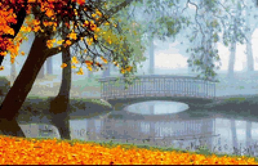 мостик, осень - предпросмотр