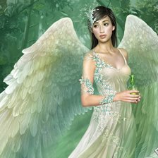 Схема вышивки «девушка ангел»