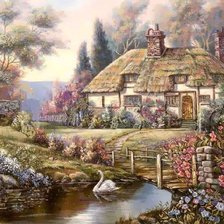 Схема вышивки «домик»