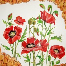 Схема вышивки «маки»