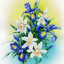 Схема вышивки «букет цветов»