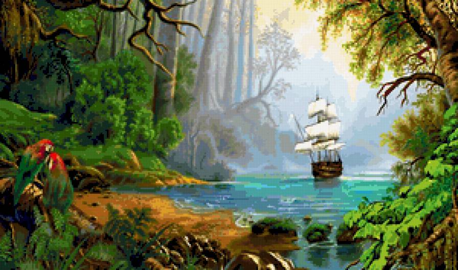 №382412 - картины, живопись, фэнтези, девушка, цветы, дети, красота женщины - предпросмотр