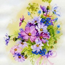 Схема вышивки «космея»