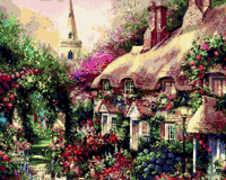 митчел летний дом - пейзаж, цветы - предпросмотр