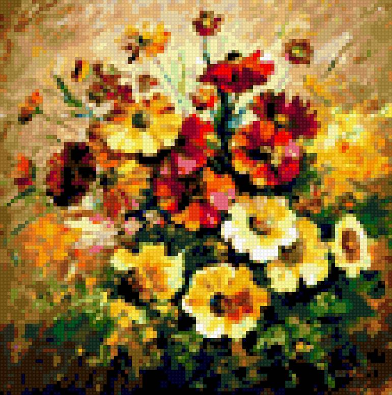 афремов букет - цветы, художники, букет, ваза - предпросмотр