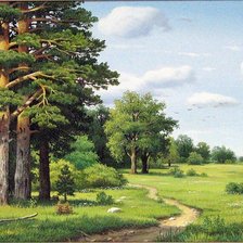 Схема вышивки «пейзаж»