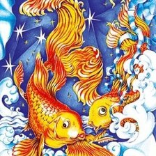 Схема вышивки «золотые рыбки»