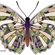 Оригинал схемы вышивки «бабочка» (№384059)