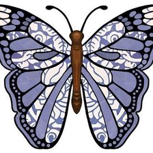 Оригинал схемы вышивки «бабочка» (№384093)