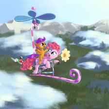 Схема вышивки «Пинки-Пай и Скуталу»