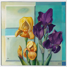 Схема вышивки «ирисы»