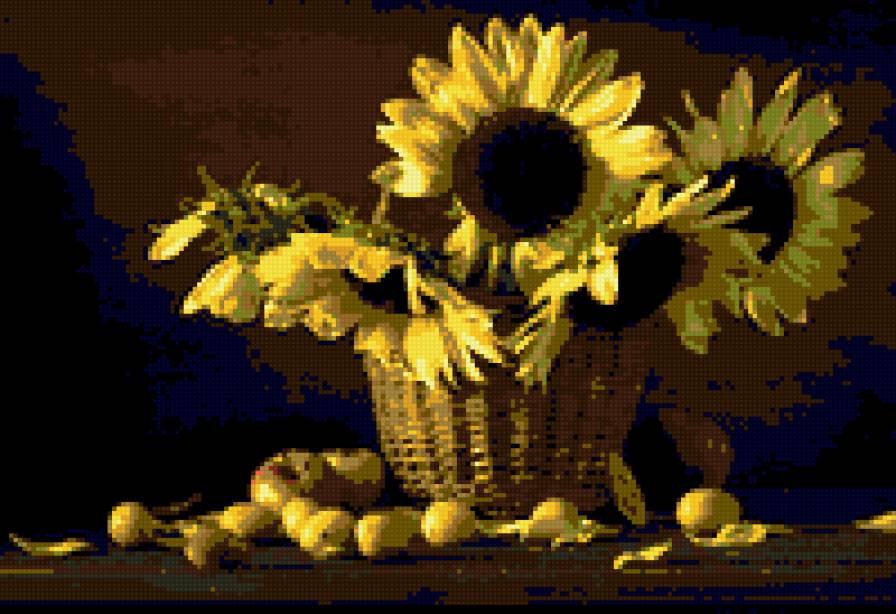 Подсолнухи. - цветы, подсолнухи, натюрморт. - предпросмотр