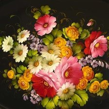 цветы на черном