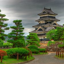 Схема вышивки «японский храм»