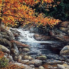 Схема вышивки «горный ручей»