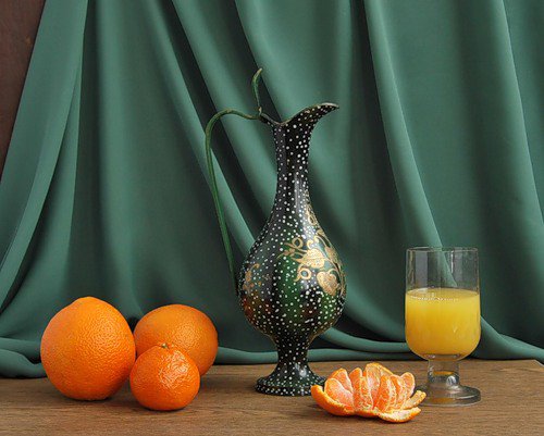 №385185 - кувшин, натюрморт, фрукты - оригинал