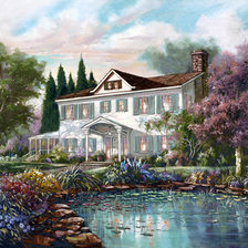 дом у пруда