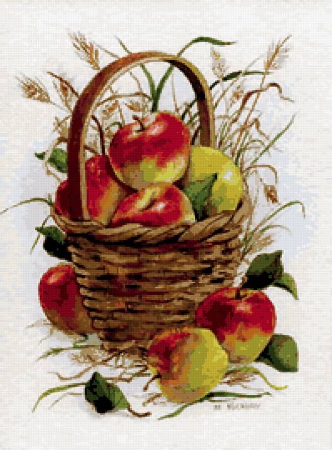 яблоки в корзине - предпросмотр