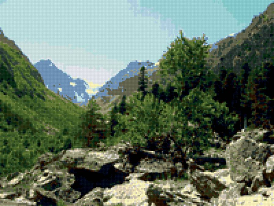 Домбай - горы, природа, пейзаж - предпросмотр