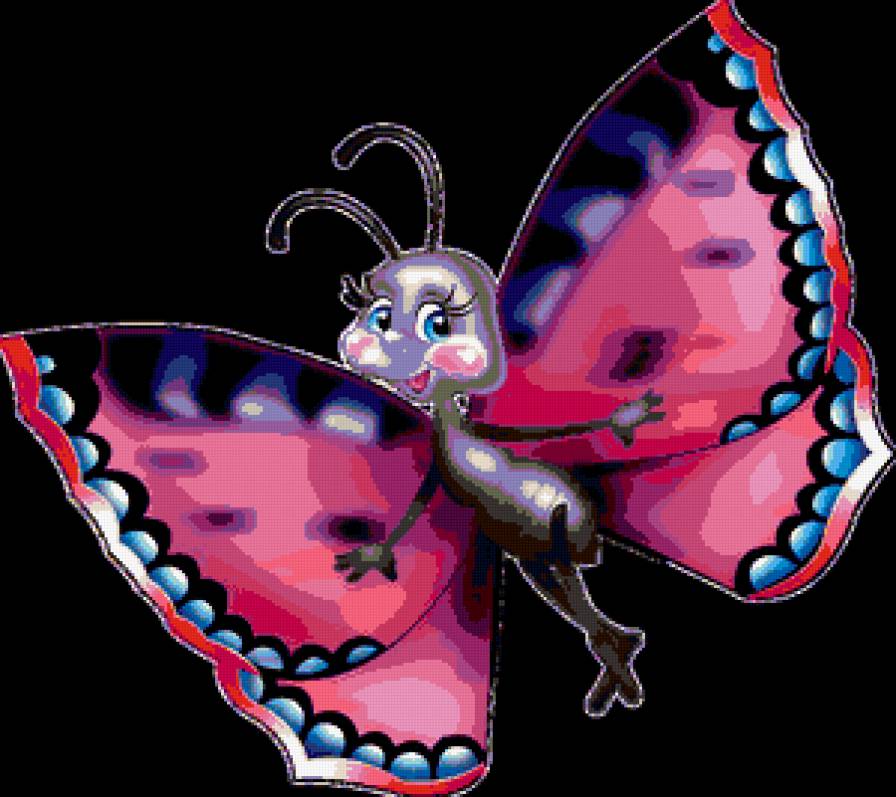 подушка "Бабочка" - бабочки, подушка, насекомые, бабочка - предпросмотр