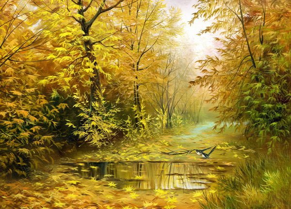 картина - природа, осень, пейзаж - оригинал