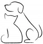 Кошка и собака - черно-белое, собака, кошка - оригинал