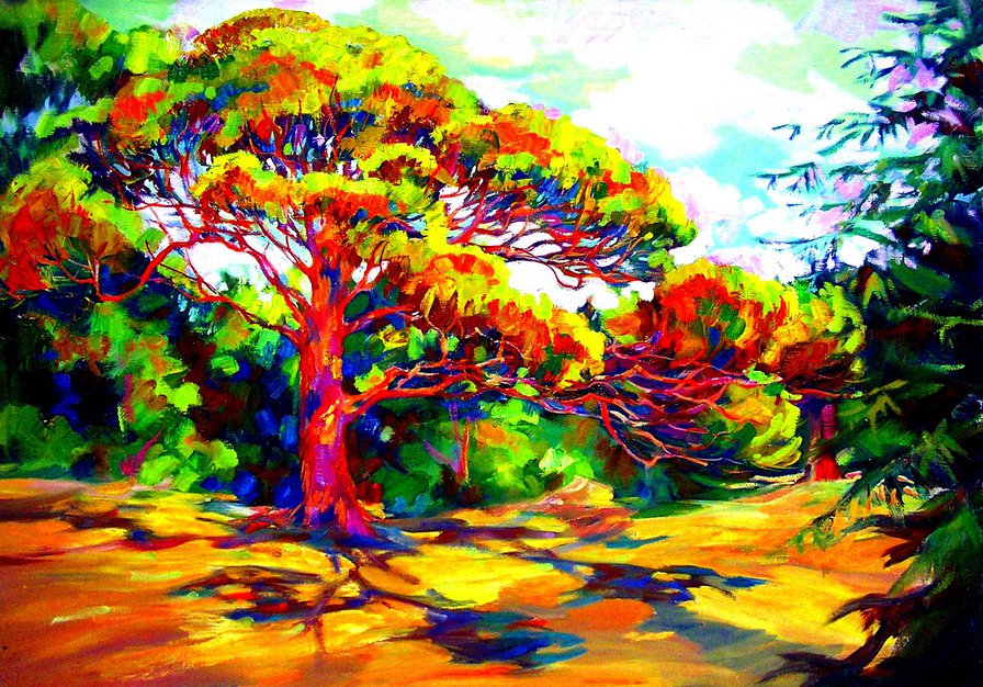 в лесу - картина - оригинал