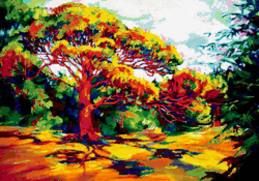 в лесу - картина - предпросмотр