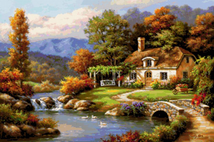 домик - картина - предпросмотр