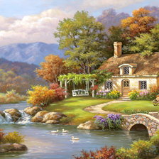 Схема вышивки «домик»