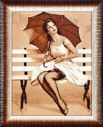 Дама с зонтиком - оригинал