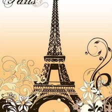 Схема вышивки «эйфелева башня»