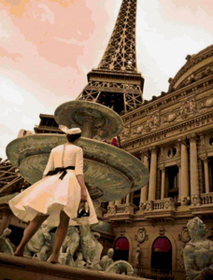 Париж. - девушки, город - предпросмотр