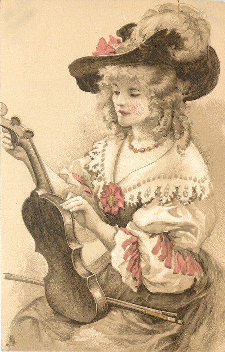 женский образ - скрипка, девушка - оригинал