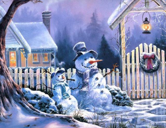 веселые снеговики - оригинал