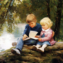 Схема вышивки «Чтецы»