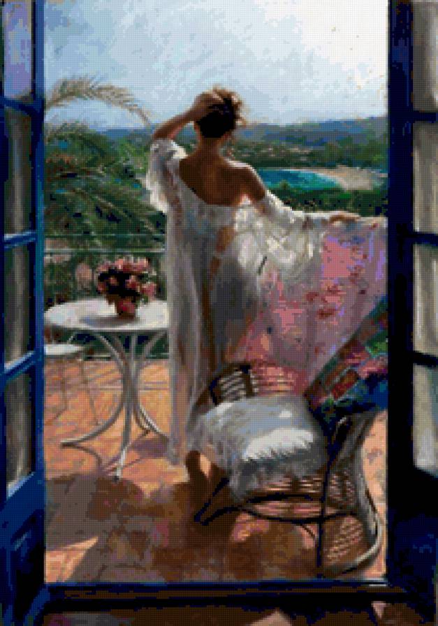 №388119 - дети, живопись, цветы, картины, девушка, красота женщины, фэнтези - предпросмотр