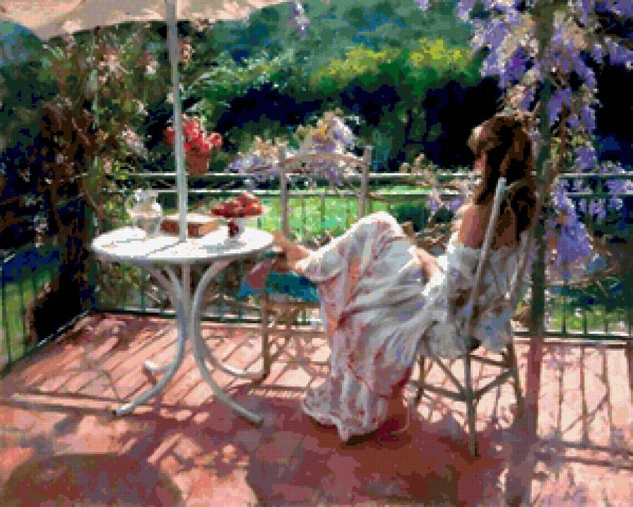 №388124 - дети, картины, девушка, красота женщины, цветы, живопись, фэнтези - предпросмотр