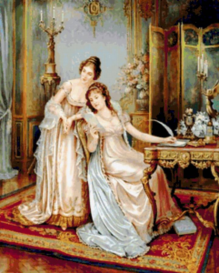 №388241 - красота женщины, фэнтези, картины, девушка, дети, цветы, живопись - предпросмотр