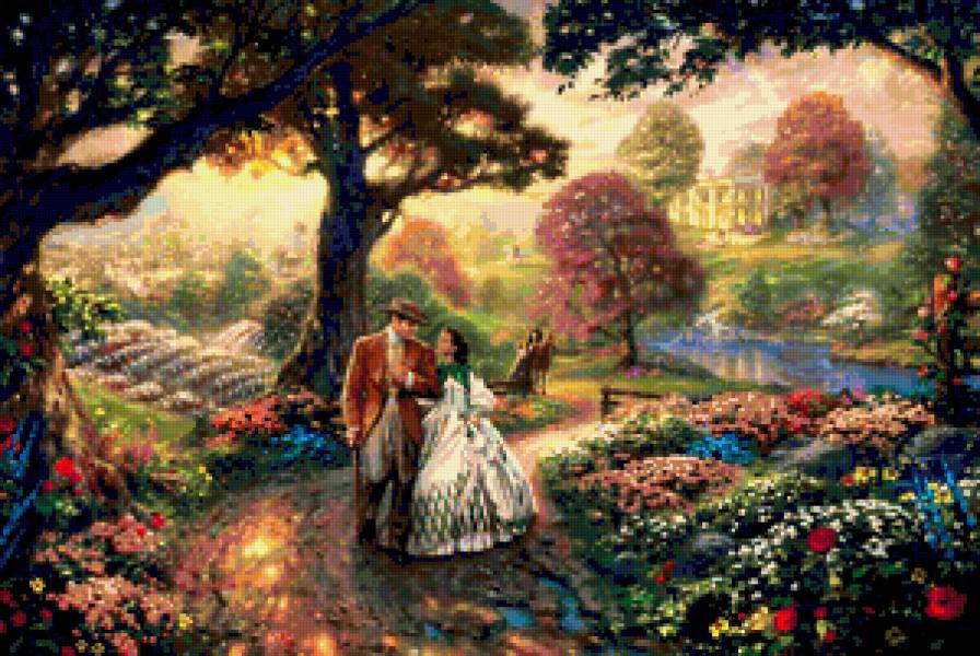 №388271 - картины, живопись, девушка, дети, фэнтези, красота женщины, цветы - предпросмотр