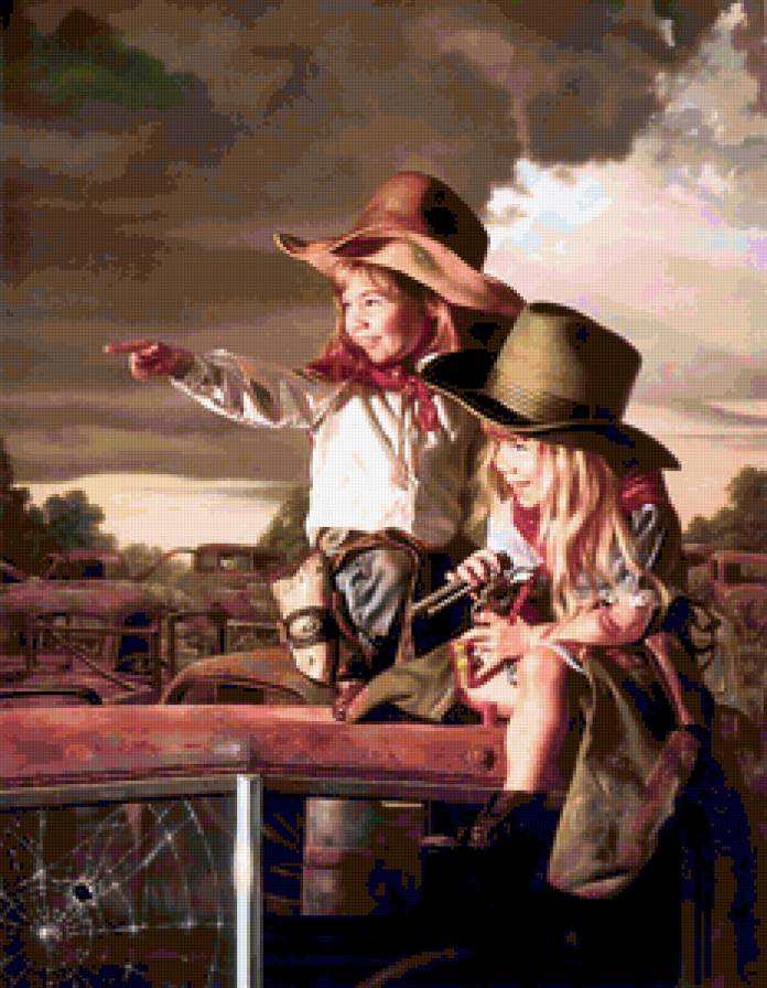 №388309 - красота женщины, девушка, дети, цветы, живопись, фэнтези, картины - предпросмотр