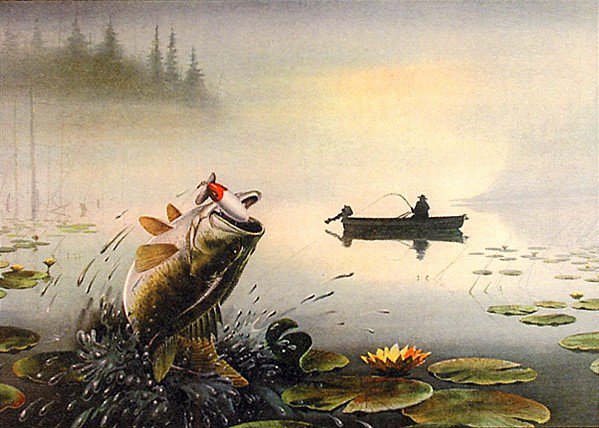 №388349 - корабли, море, рыбы, рыбалка, океан - оригинал