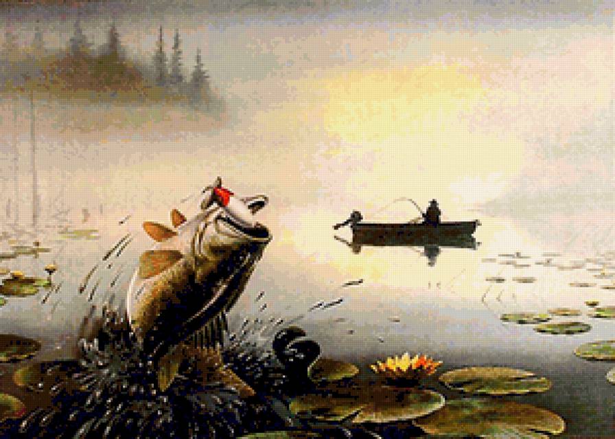 №388349 - море, рыбалка, корабли, рыбы, океан - предпросмотр