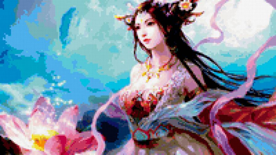 фея лотосов - фея, лотосы, сказка - предпросмотр