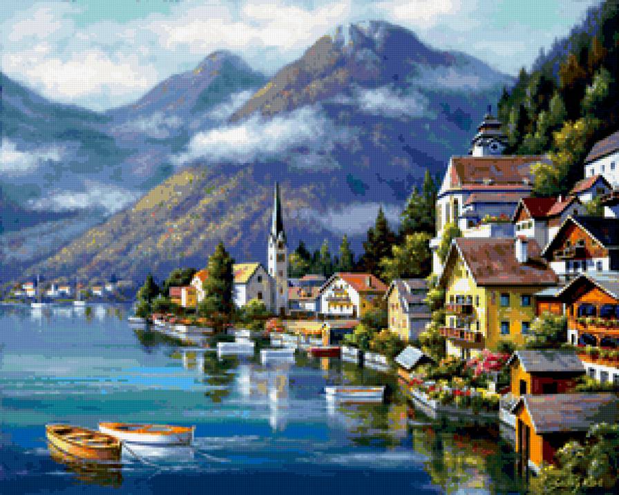 морской пейзаж - море, вода, лето, дома, крым - предпросмотр