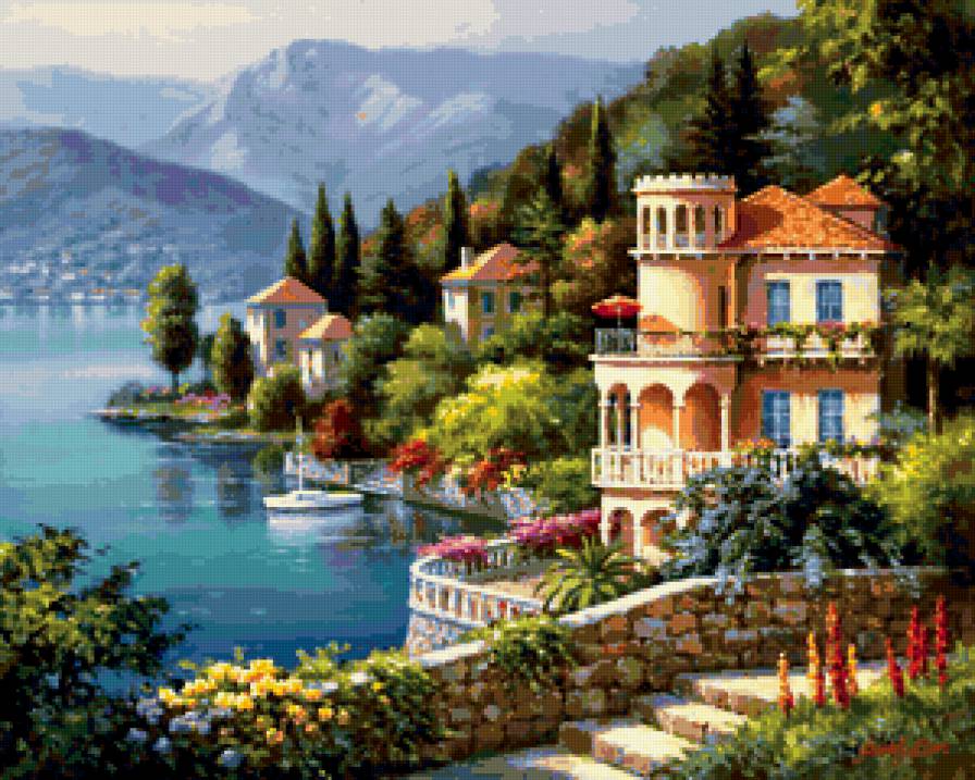 морской пейзаж - дома, лето, крым, вода, море - предпросмотр