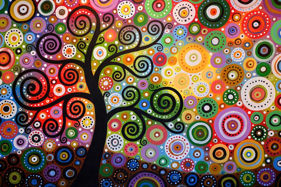 Дерево 4 (Amy Giacomelli) - рисунок, дерево, картина - оригинал